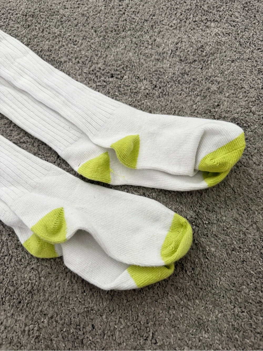 Women's White Ribbed Tall Scrunch Socks